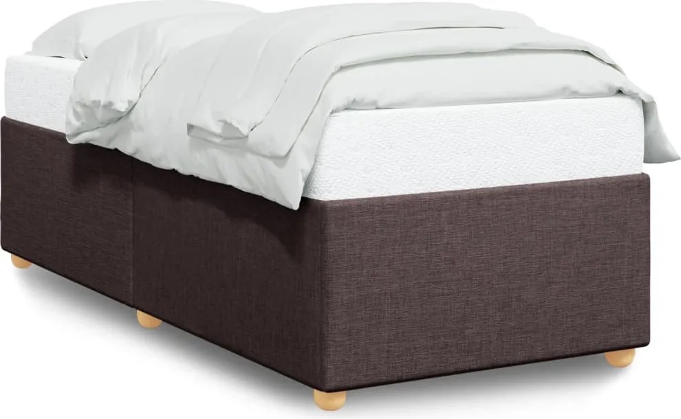 vidaXL sötétbarna szövet ágykeret matrac nélkül 80x200 cm