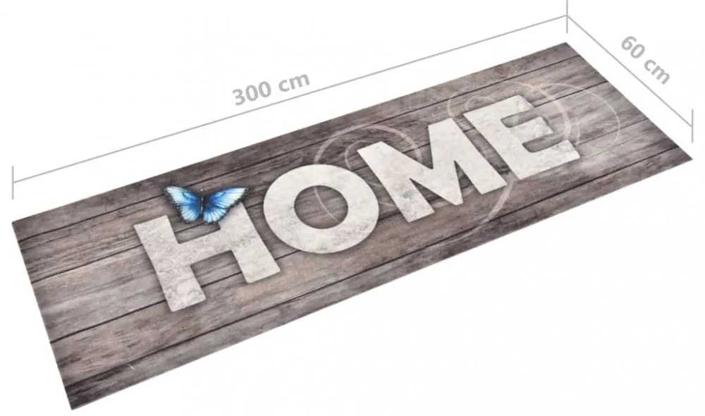 Home&quot; feliratú mosható konyhaszőnyeg 60 x 300 cm&quot;