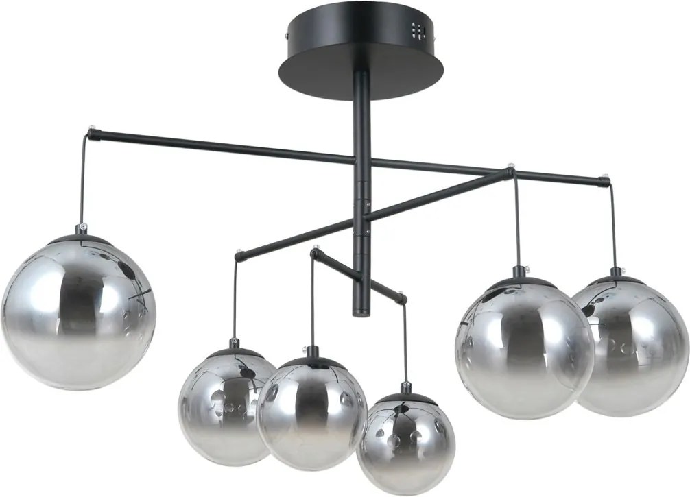 Italux modern függeszték velada matt fekete szürke itxpnd-34381-6-bk
