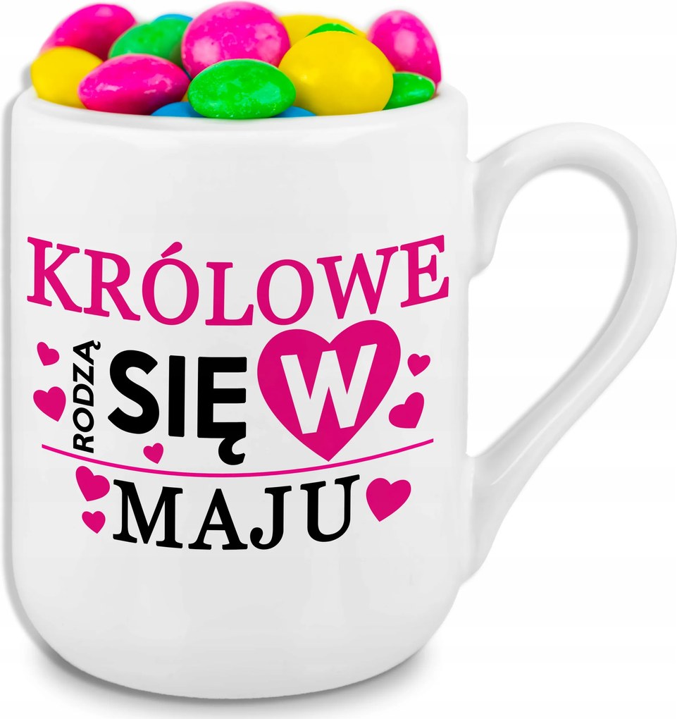 Bögre Fehér 330ml Kávé Királynők Születnek Májusban Ajándék Lányoknak