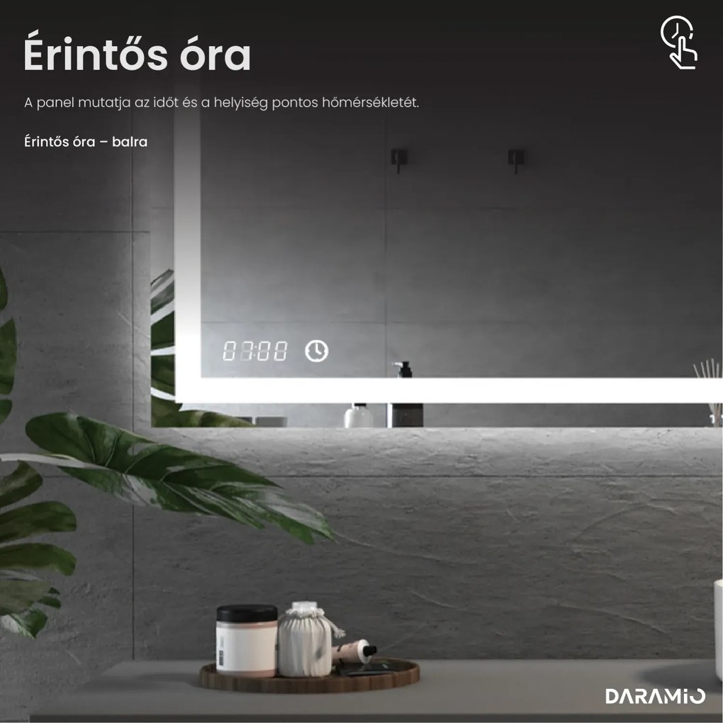 Kerek tükör LED világítással E4