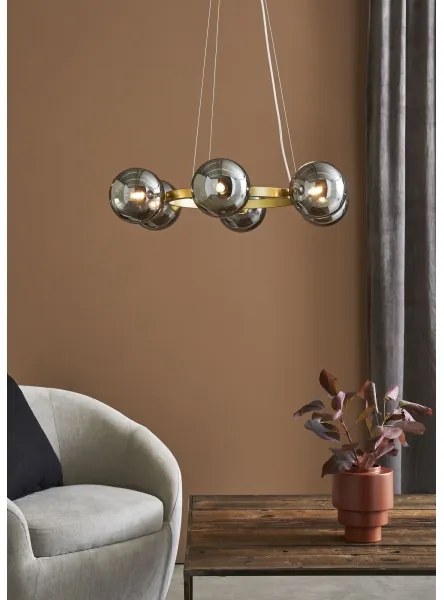 Markslöjd 108050 - Csillár zsinóron CIRCLE 6xG9/20W/230V arany