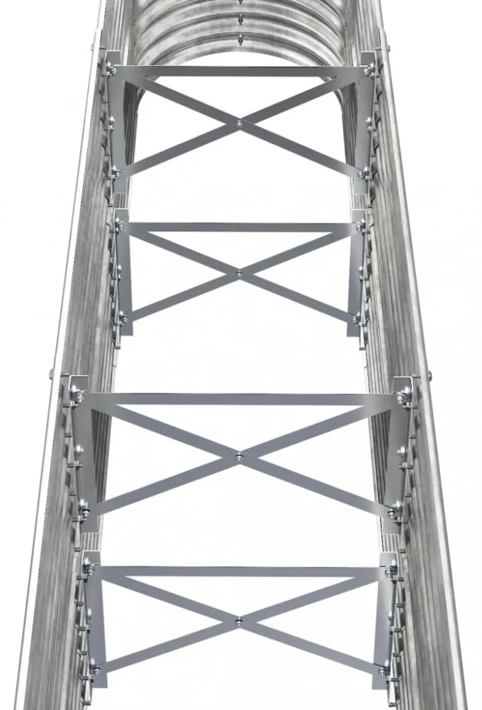 ezüstszínű horganyzott acél kerti magaságyás 152x40x68 cm