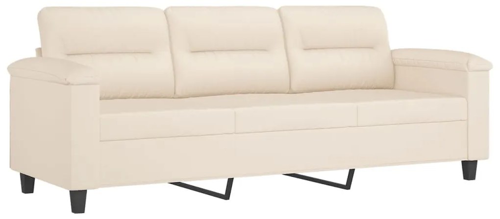 4 részes bézs mikroszálas szövet ülőgarnitúra párnákkal