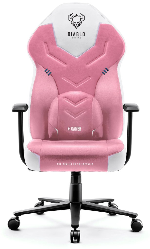 Diablo X-Gamer 2.0 Gamer szék Átlagos méret: Marshmallow Pink, Rózsaszín