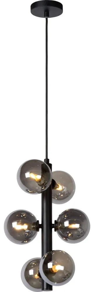 Lucide 45474/06/30 - Csillár zsinóron TYCHO 6xG9/28W/230V fekete