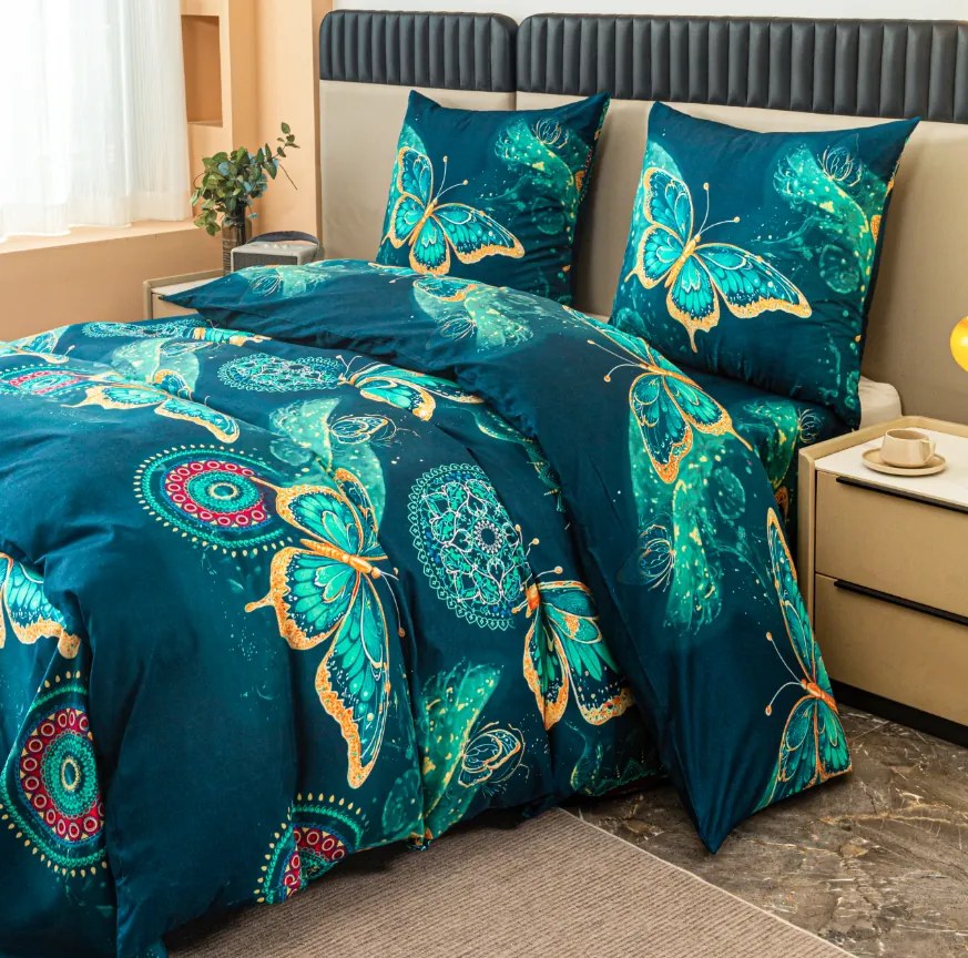 Mikroszálas ágyneműhuzat AZURIA kék Ágyneműhuzat mérete: 70 x 80 cm | 140 x 200 cm