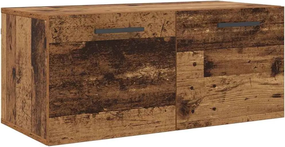 vidaXL Fali Szekrény Régi fa 80 x 36.5 x 35 cm Faanyag