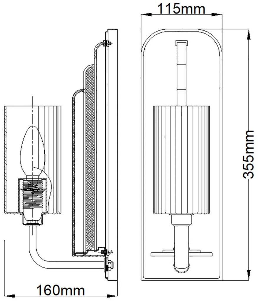 Quintiesse KIMROSE QN-KIMROSE1-BNB Fali lámpa 1x40W/E14