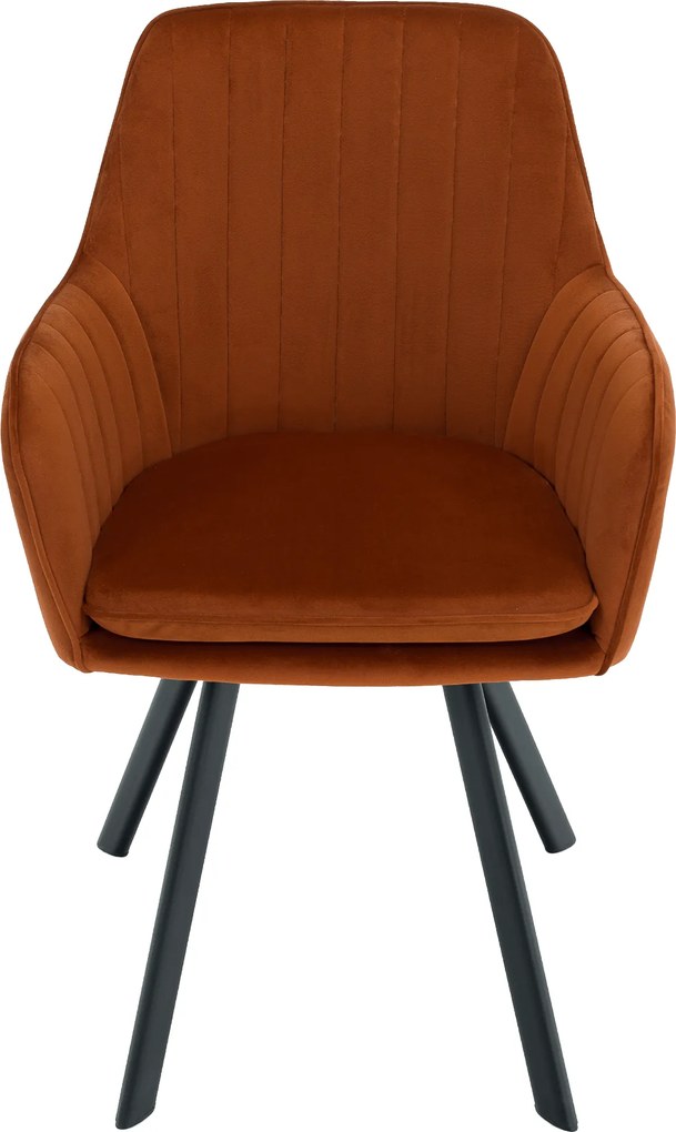 Design fotel, terrakotta Velvet szövet, AURIL