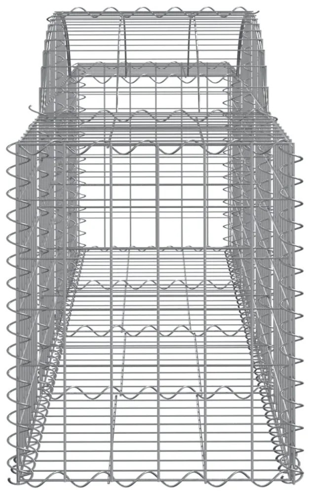 vidaXL 4 db íves horganyzott vas gabion kosár 200x50x60/80 cm