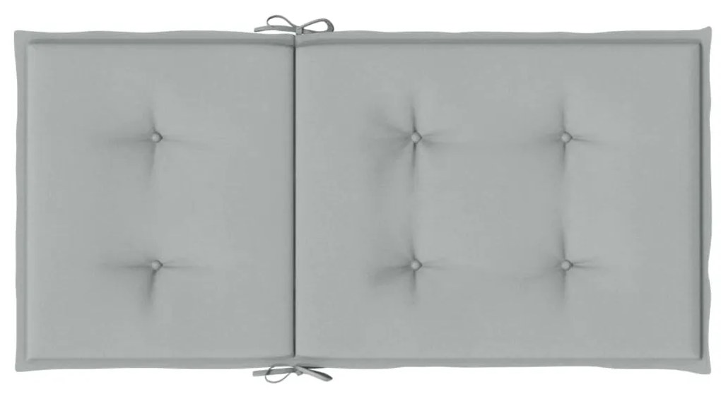 2db melange világosszürke szövet háttámlás székpárna 100x50x4cm