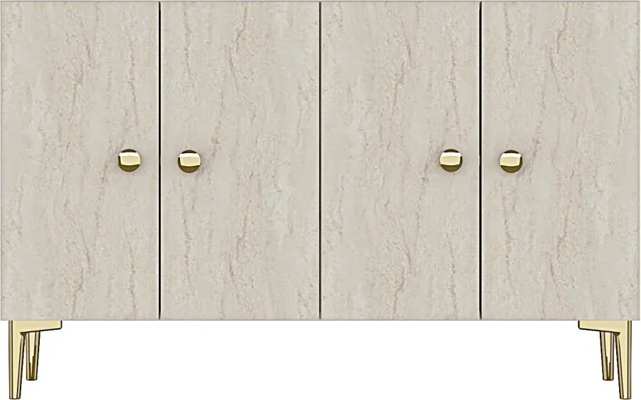 Simple 120 - White, Travertine