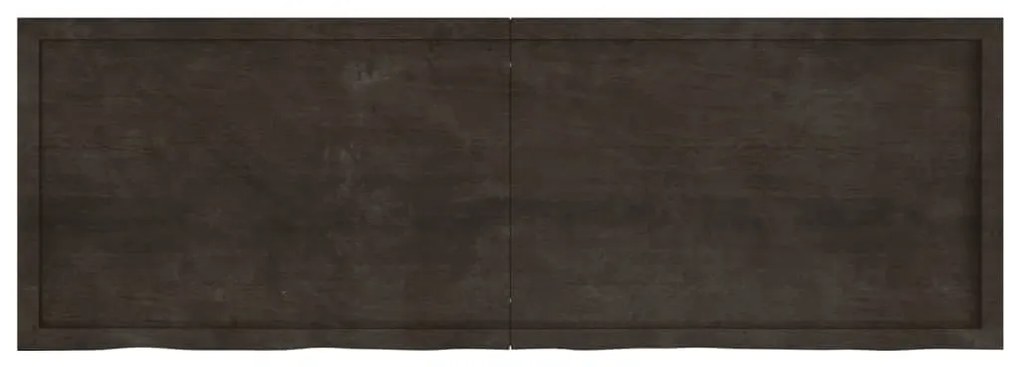 sötétbarna kezelt tömör tölgyfa asztallap 180x60x(2-6) cm