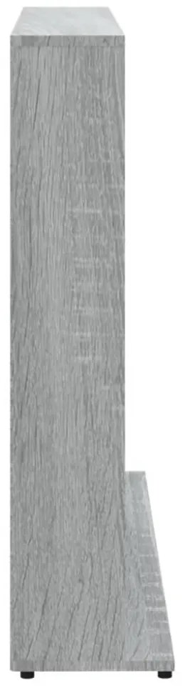 szürke sonoma színű szerelt fa CD-szekrény 100 x 23 x 89,5 cm