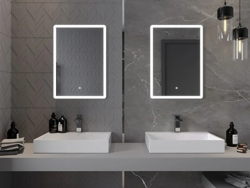 Mexen Navia fürdőszobai megvilágított tükör 50 x 70 cm, LED 6000K, páravédelem - 9803-050-070-611-00