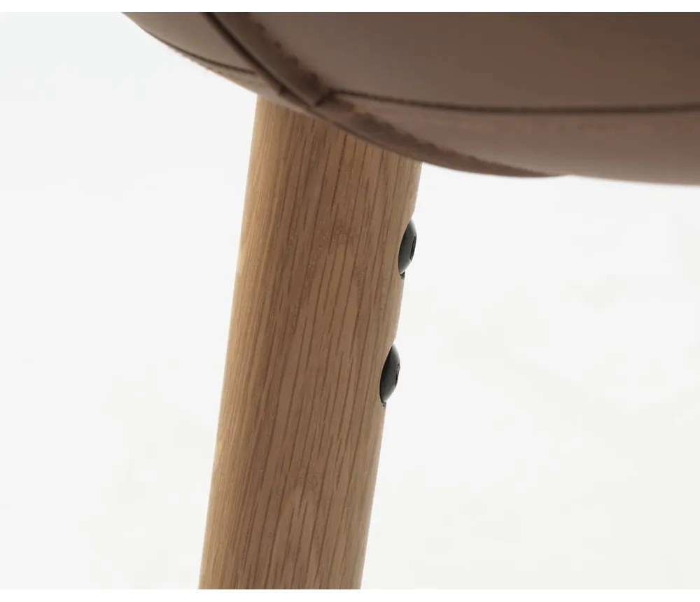Konyakbarna bőrutánzat étkezőszék Teslin – Unique Furniture
