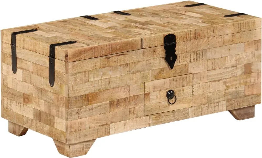 vidaXL tömör mangófa dohányzóasztal 80 x 40 x 35 cm