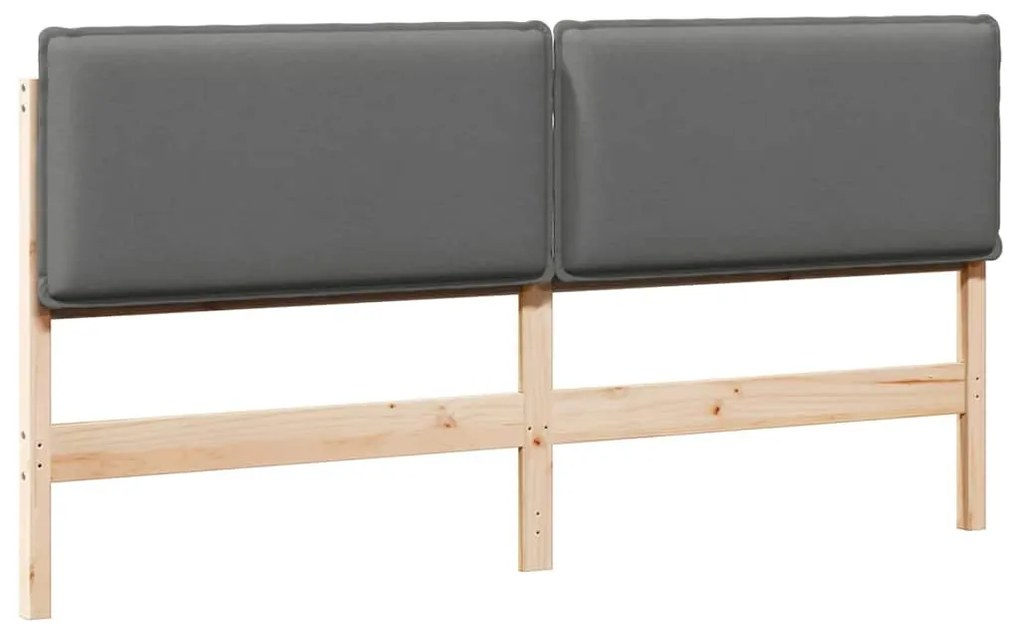 Kárpitozott fejtámla Természetes és Világosszürke 200 cm