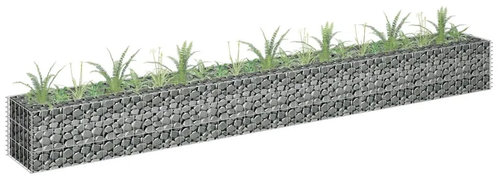 horganyzott acél gabion magaságyás 270 x 30 x 30 cm