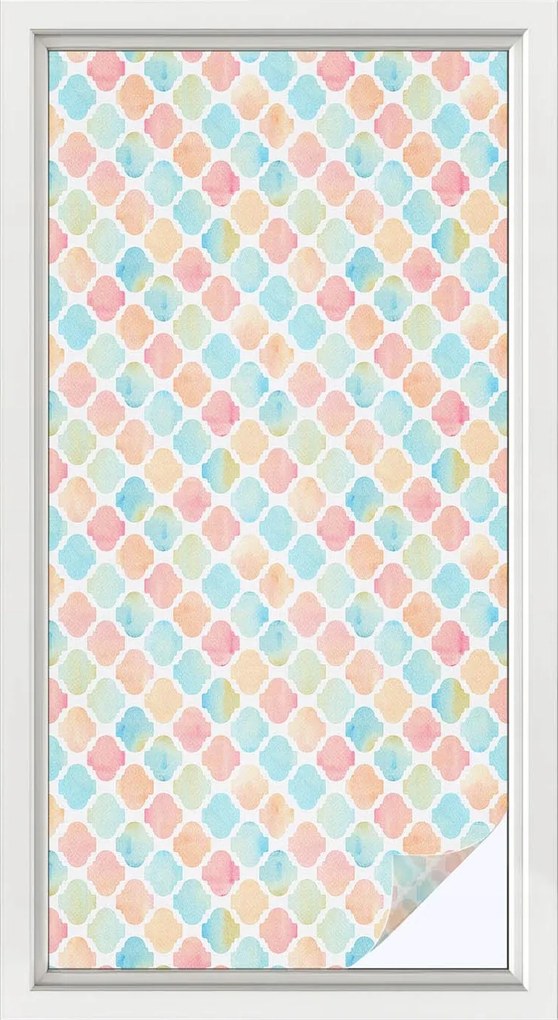 Öntapadós adatvédelmi fólia szélvédőre Színes akvarell 50x100