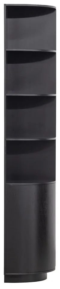 Fekete borovi fenyő moduláris könyvespolc 78x210 cm Finca – WOOOD