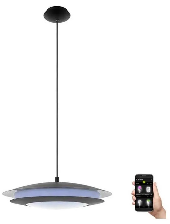 Eglo 33226 - LED RGBW Dimmelhető csillár zsinóron MONEVA-C LED/27W/230V 33226