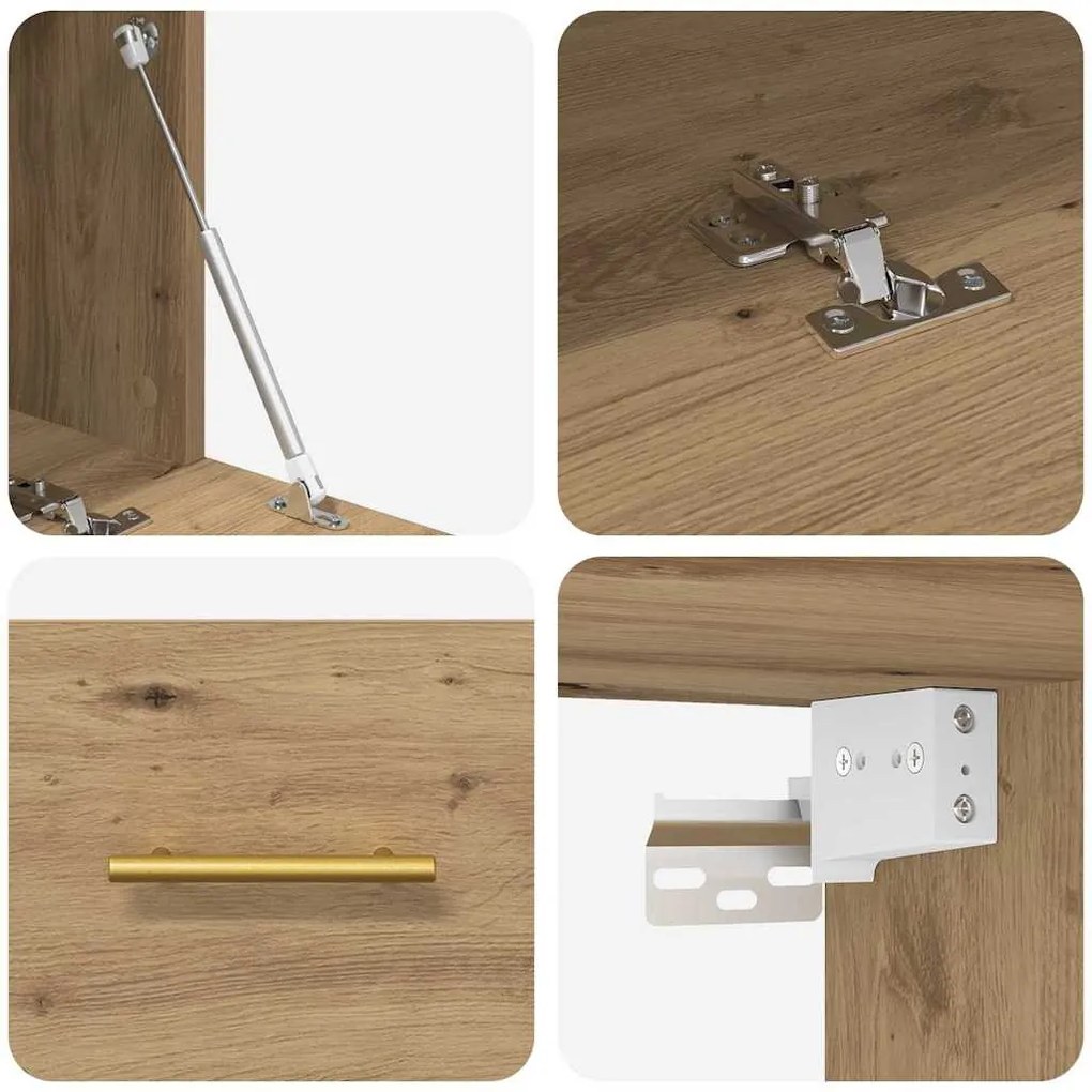 Fali Szekrény kézműves tölgy 100 x 36.5 x 35 cm Faanyag