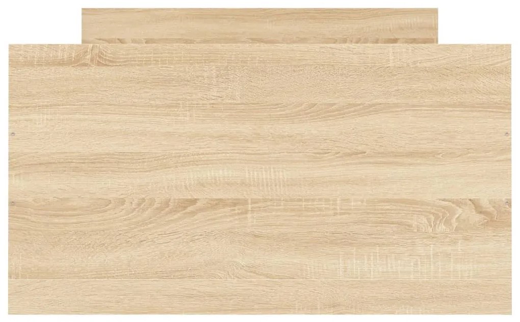 sonoma tölgy színű ágykeret fej- és lábtámlával 100 x 200 cm