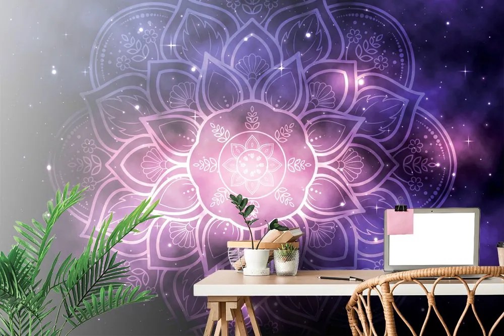 Tapéta Mandala galaxis háttérrel