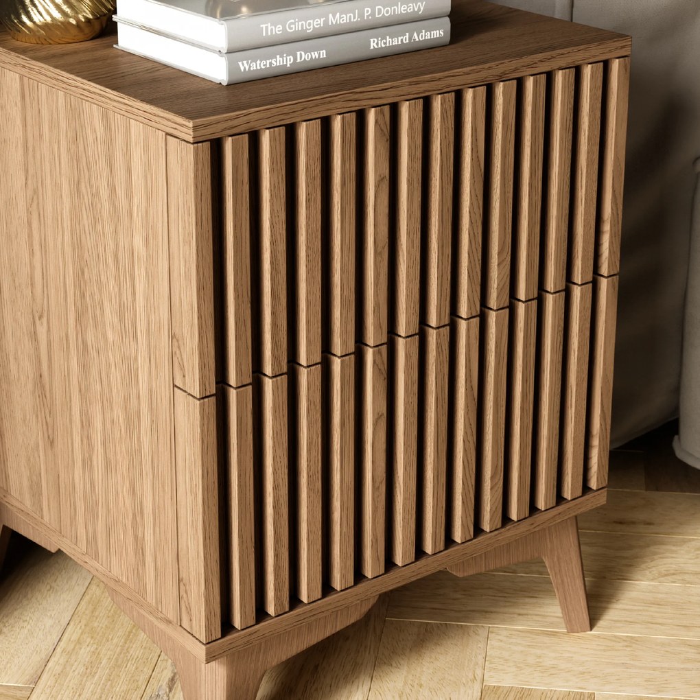 AKCIÓ Éjjeliszekrény ENTSIAN 40x40cm, artisan tölgy II. osztály