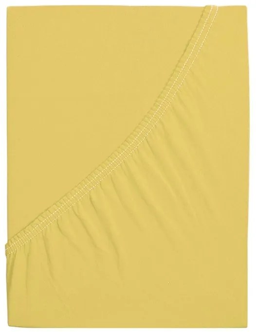 Mako-jersey pamut lepedő LUXORA 180x200 cm világossárga