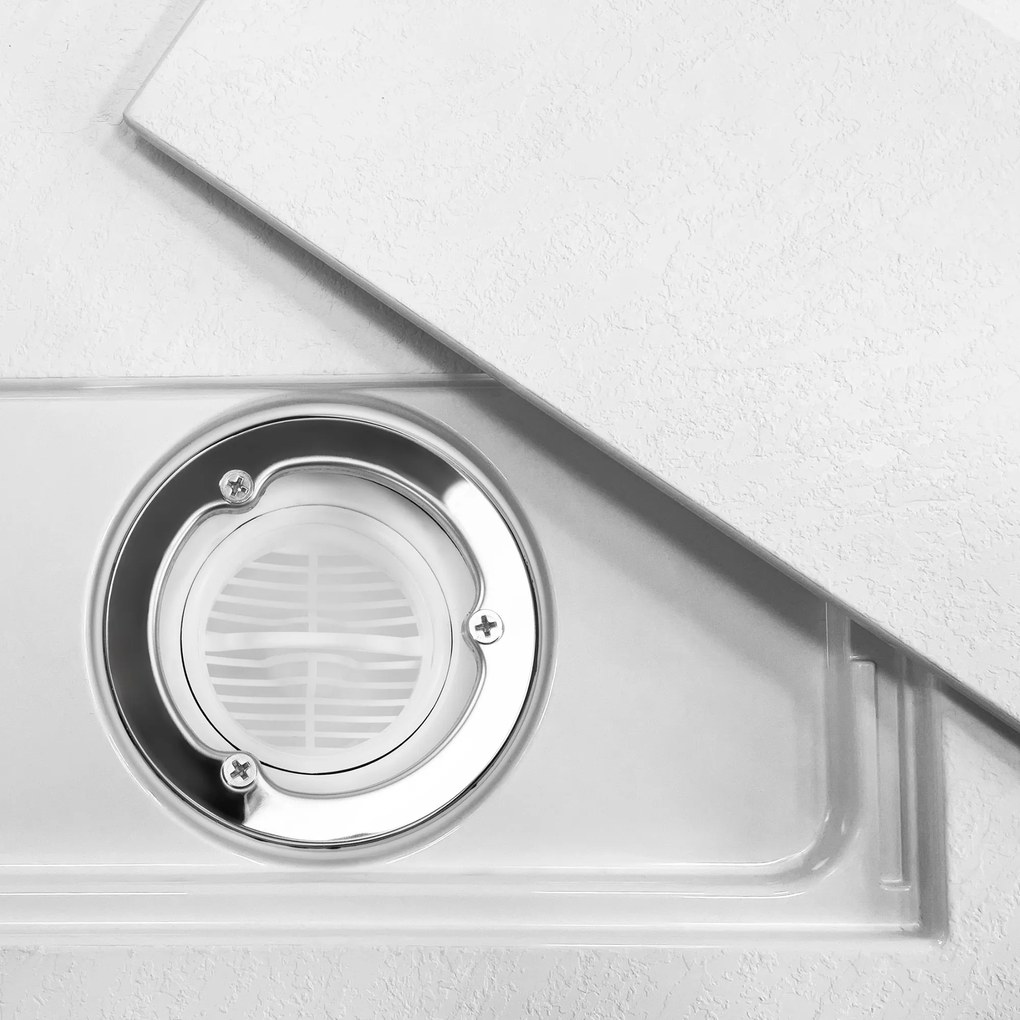 Zuhanytálca Bazalt CARRARA WHITE 80x100