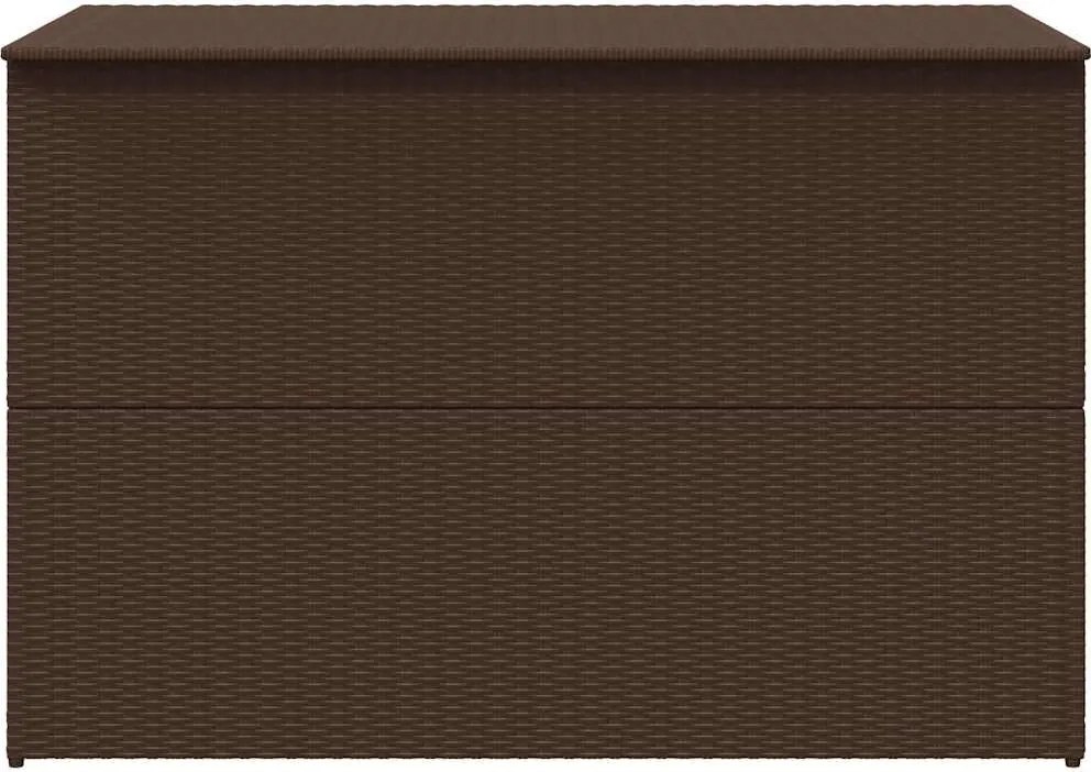Barna Polyrattan Kerti Tárolóláda 150 X 100 X 100 Cm