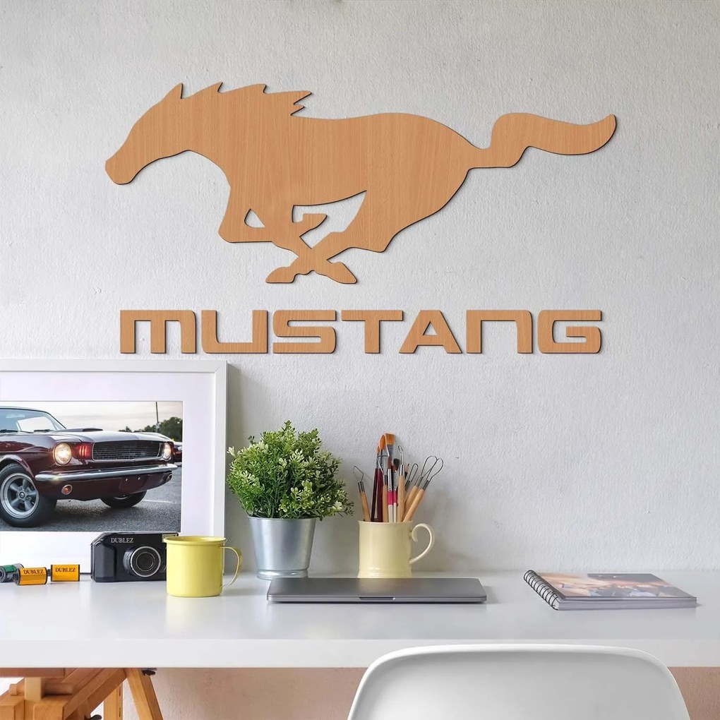DUBLEZ | Fa autó jel - Mustang Logó | Fali kép
