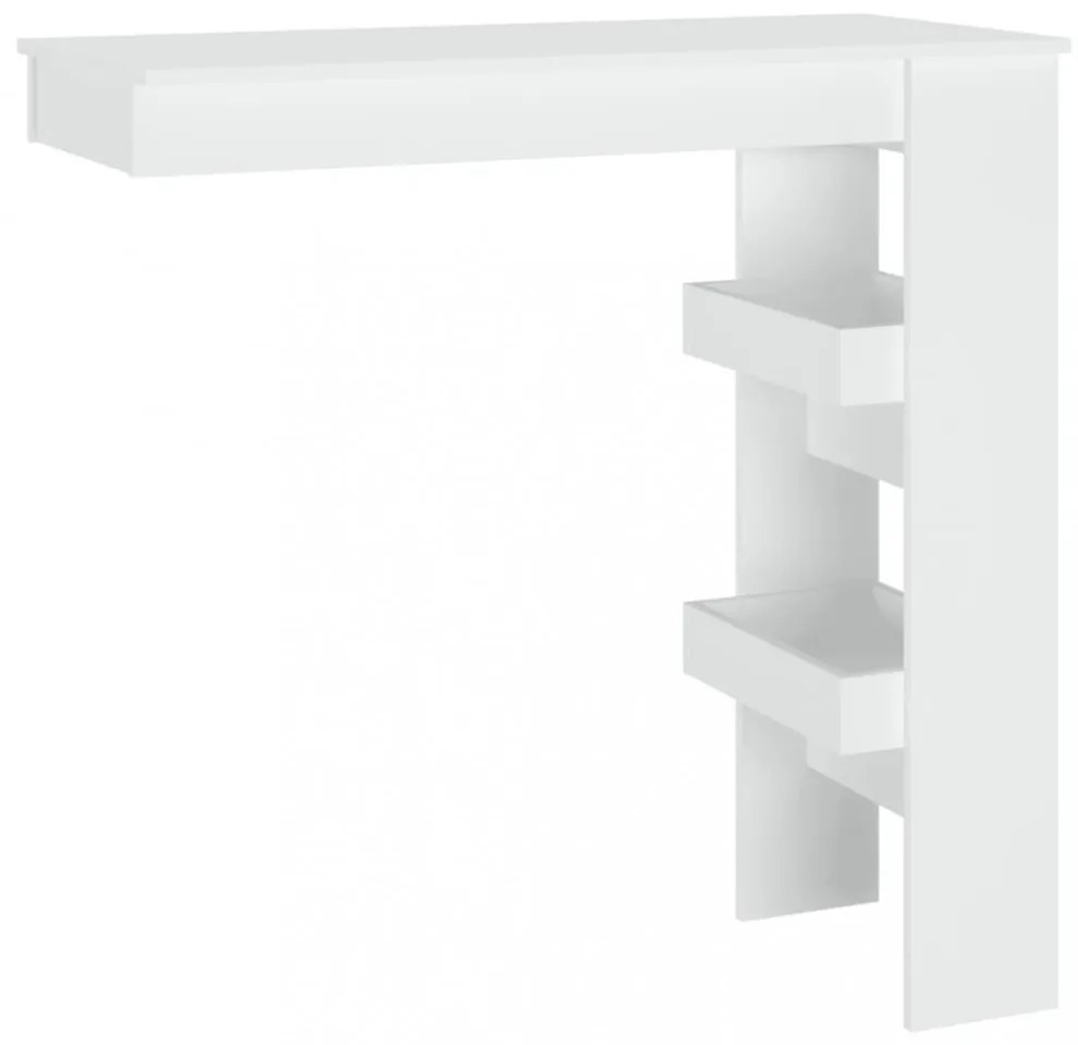 fehér fatermék fali bárasztal 102 x 45 x 103,5 cm