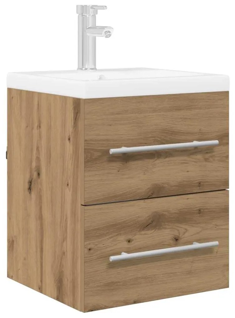 vidaXL Mosdókagyló szekrény Artisan tölgy 38,5 x 41 x 48 cm Faanyag