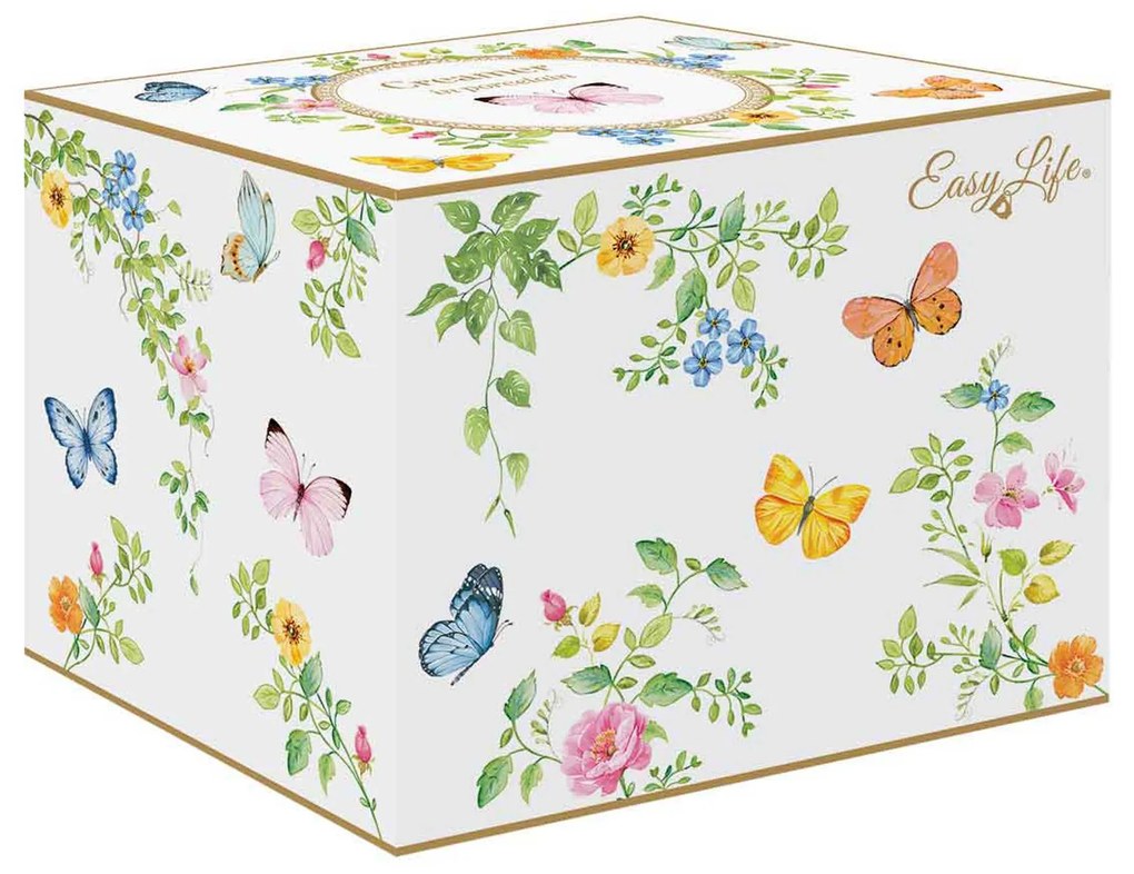 Pillangós porcelán tej / citromkiöntő díszdobozban Dancing Butterflies