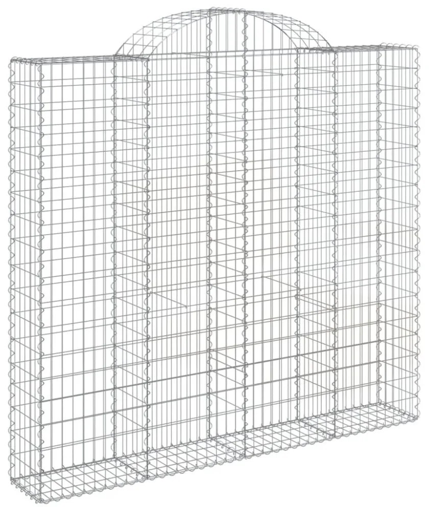 7 db íves horganyzott vas gabion kosár 200x50x180/200 cm