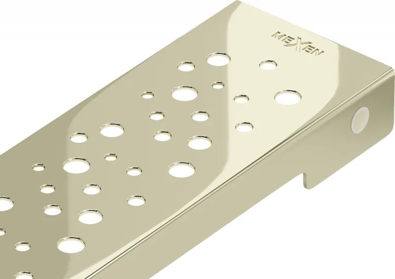 Mexen Flat M12 vonalmenti lefolyófedél 70 cm, arany - 1521070