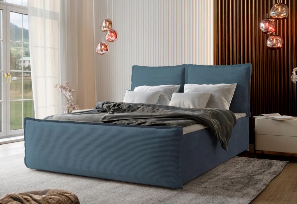 MANTA boxspring kárpitozott ágy, 140x200, poso 27