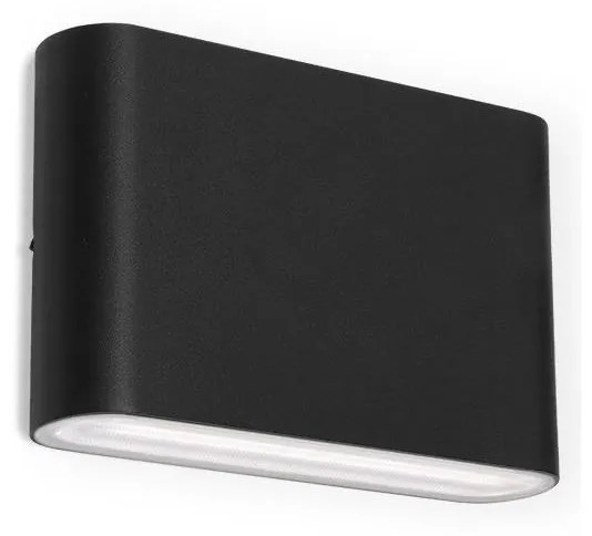 LED2 - LED Kültéri fali lámpa FLAT 2xLED/3W/230V IP65 fekete
