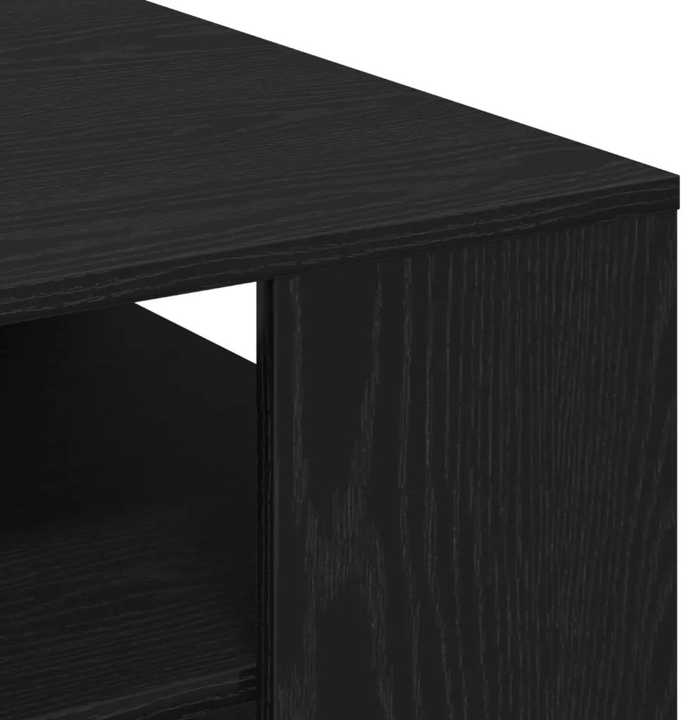 Fekete Tölgy Coffee Table 102x55x43 cm Mérnöki Fából készült