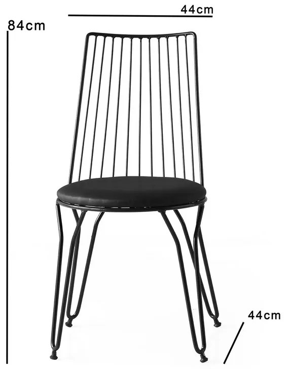 Ada Black étkezőszék szett, 2 db