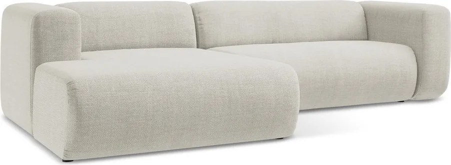 Bézs sarokkanapé (bal oldali-heverő résszel) Ekahi – Makamii