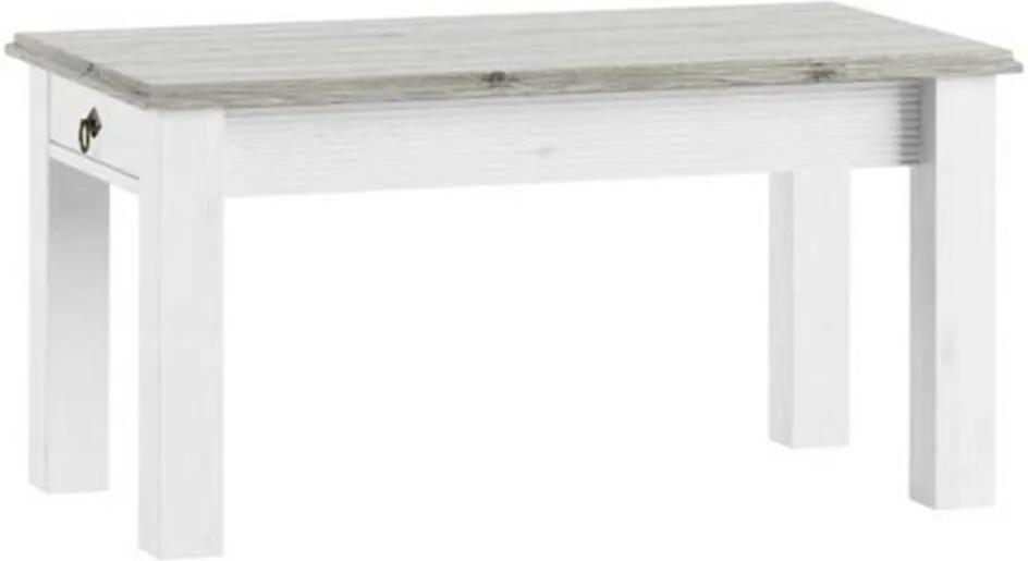 Liona K55_110 Dohányzóasztal - fehér-szürke