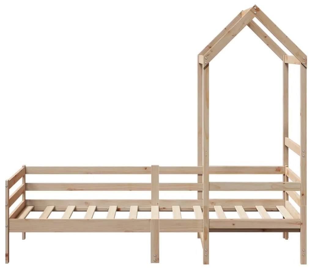 tömör fenyőfa kanapéágy tetővel 90 x 200 cm