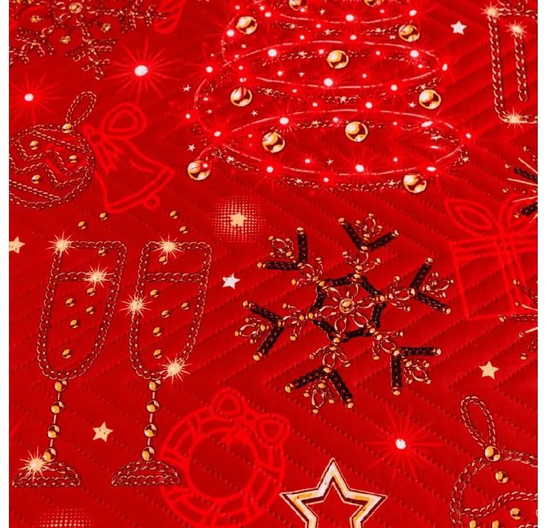 Ágytakaró CHRISTMAS MAGIC, piros Méret: 220 x 240 cm