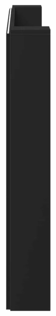 Fejtámla LED -es lámpákkal Fekete 200 x 16,5 x 103,5 cm Faanyag