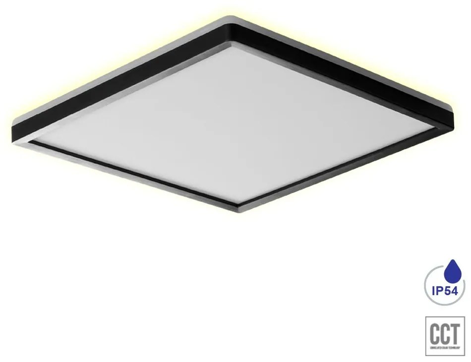 PREZENT 27315 CORDIA SQ II. Négyzetes Mennyezeti Lámpa Fehér, Fekete LED IP20